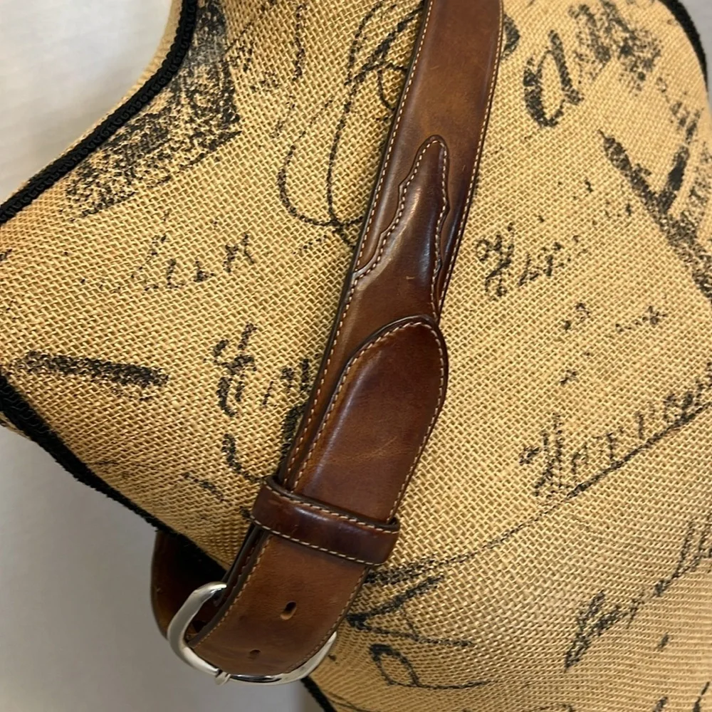 MENS SILVER CREEK WESTERN BROWN  LEATHER BELT 34